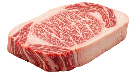 Raw wagyu beef steak transparent background cutout png