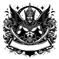 vector illustration of a king