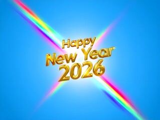 Bright Festive Happy New Year 2026 Design