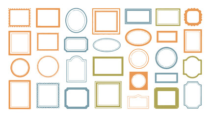 A Diverse Assortment of Decorative Photo and Art Frames in Various Shapes, Sizes, and Styles