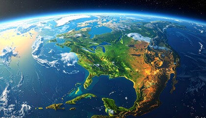 Earth View of North America.