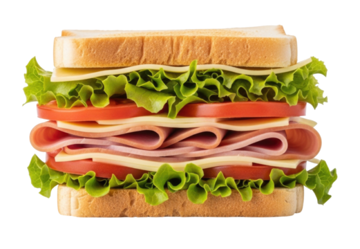 Ham and cheese sandwich transparent background cutout png