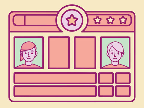 Profile Ranking Interface with Stars