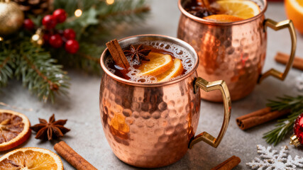 Warm Cozy American Office - Christmas Elegant, 32K HD, Bokeh Background