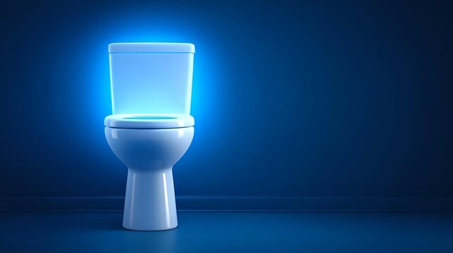 World Toilet Day concept with modern white toilet against blue background symbolizing sanitation hygiene cleanliness health awareness and global water safety