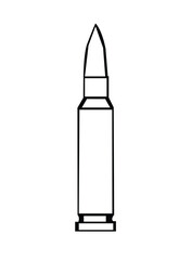 bullet isolated on white black