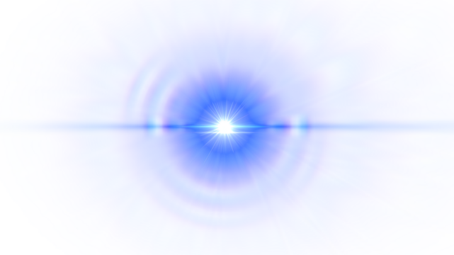High-Resolution Blue Horizontal Lens Flare & Light Effect PNG on Transparent Background - Powered by Adobe