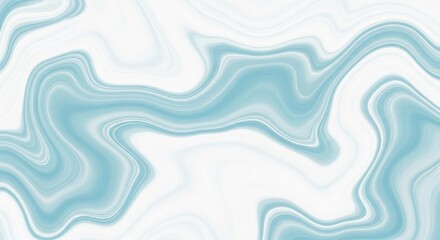 Fototapeta premium Abstract light blue and white marble texture background with flowing pattern