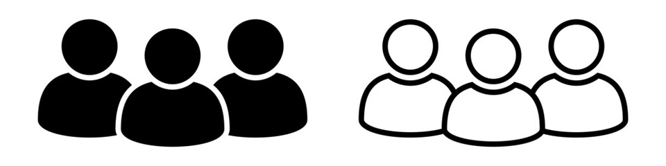 People Icon – Group Symbol, Team and Collaboration Sign.