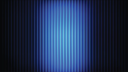 Vibrant blue light rays creating abstract vertical lines pattern