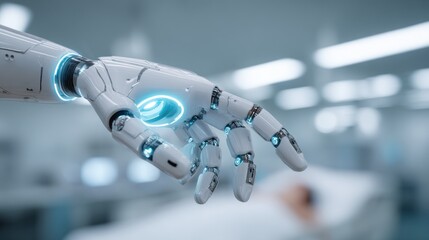 Robotic hand reaching forward technology