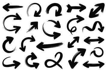 Arrow Icon Set – Circular, Loop, Up, Down, Left, Right, Direction Symbols