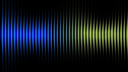 dark black background with dual neon blue and lime green vertical lines
