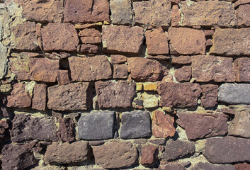 Rustic Stone Wall Texture with Mixed Volcanic Rocks