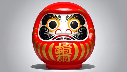 Detailed Daruma Doll Close-Up - Symbol of Perseverance and Good Luck.