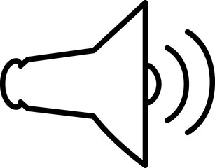 Speaker Volume Sound Audio Icon Line Art