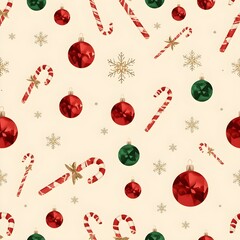 Creative Christmas Wrapping with Red Ribbon and Evergreen Decoration