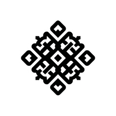 Abstract geometric design in black and white isolated on a clean background