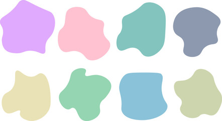 Organic round shape abstract vector background	