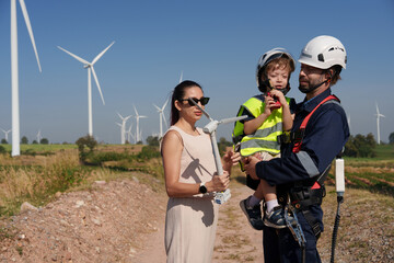 A family of international engineers is investigating the operation of natural energy systems such as wind turbines and electric power.
