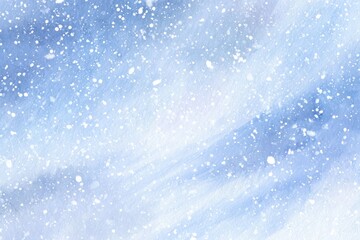 Obraz premium Winter Serenity captures the calm beauty of snow falling through soft clouds and blue light. The air feels peaceful, pure, and endless in this gentle moment.