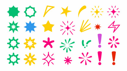 Comic doodle expression. Cartoon manga effect, speech bubble, lightning arrow, lightbulb idea, love and shock, angry emoji expressive symbol. Spiral, tears and stars. Vector set 3