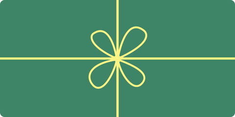 리본달린 크리스마스 초록 상자