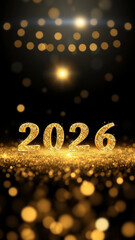 new years gold  background 2026