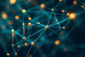 A picture showing a close up of a complex network