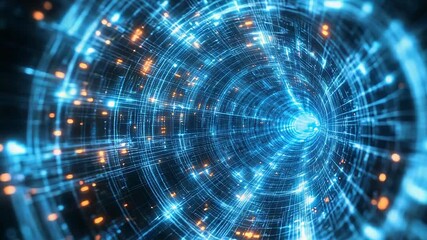 Digital data network tunnel moving information at high speed - Powered by Adobe