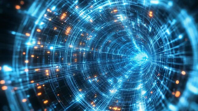 Digital data network tunnel moving information at high speed
