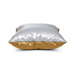 Soft Decorative Pillow with Shiny Metallic Fabric Texture