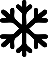 Snowflake vector icon designed for winter-themed graphics and illustrations