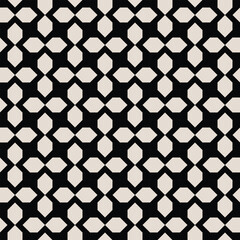 Fototapeta premium Flower shapes pattern vector background in black and white shades for wall décor, textiles, interior design and more.