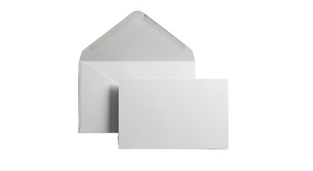Empty Envelope Mockup on Transparent Background