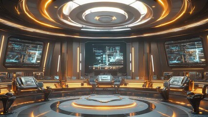 Futuristic command center visualizing advanced digital technology - Powered by Adobe