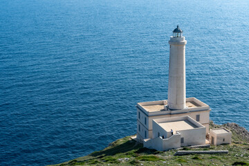 Punta Palascia lighthouse at Capo d'Otranto, the most eastern point in Italy