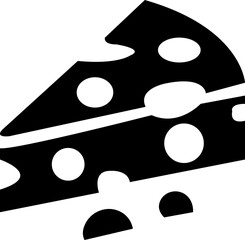 Pizza slice icon. Pizzeria food sign. Fast food symbol. Classic flat style. Quality design element. Simple pizza icon. Vector, isolated on transparent background