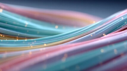 Colorful flowing abstract lines with soft glowing lights - Powered by Adobe