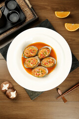 Steamed Abalone with Garlic Vermicelli - Premium Asian Seafood Dish