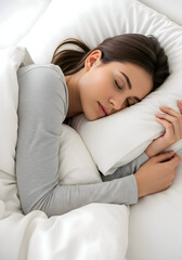 [Generative AI] 평온한 숙면을 취하는 여성의 모습