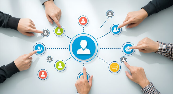 People Hands Social Network Connection Business Teamwork Copy Space