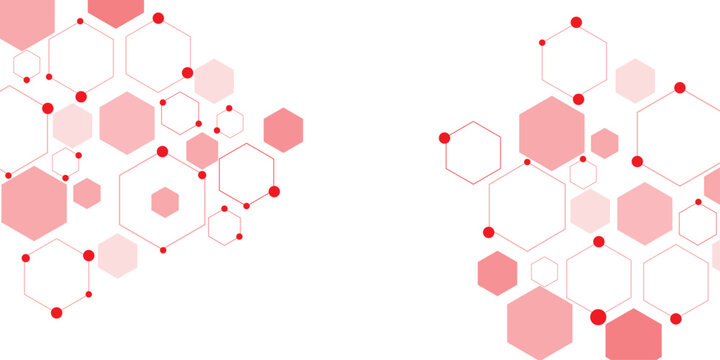 abstract geometric red texture background red hexagon 3D background texture. 3d rendering illustration. Clear pattern abstract background hexagon .Futuristic abstract banner.