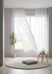 Dreamy Minimal Zen Room with Soft Light