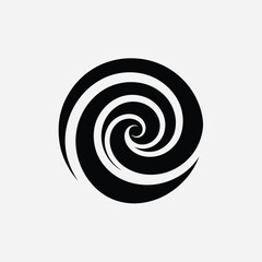 Abstract black and white spiral swirl pattern
