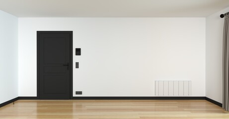 int&eacute;rieur vide d'un appartement moderne ou r&eacute;nov&eacute; - rendu 3D