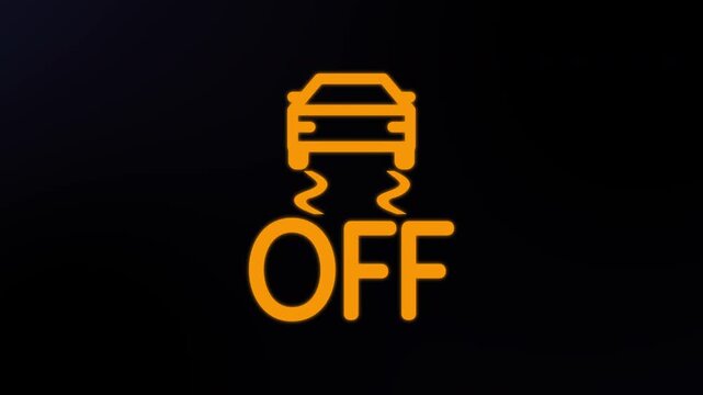 esp off car dashboard  icon indicator video footage 