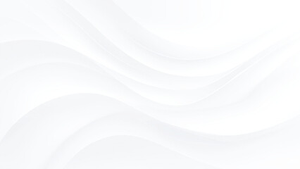 Minimalist white backdrop with gentle curved lines and soft shadow effect Vector, illustration.