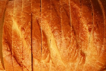Sliced bread texture. food background