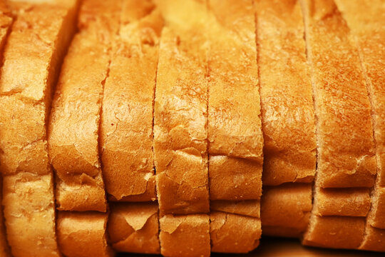Sliced bread texture. food background